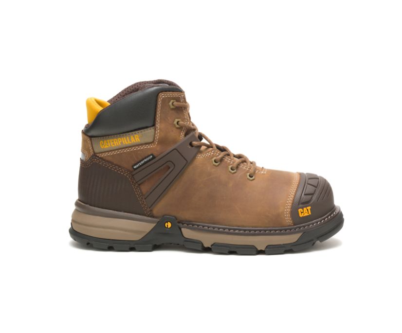 Caterpillar Excavator Superlite Waterproof Soft Toe - Sicherheitsstiefel Herren DunkelBeige - Schwei